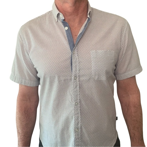 Hugo Boss Other - HUGO BOSS Reed Slim Fit Shirt Modern Essential Short Sleeve Button Down Cotton